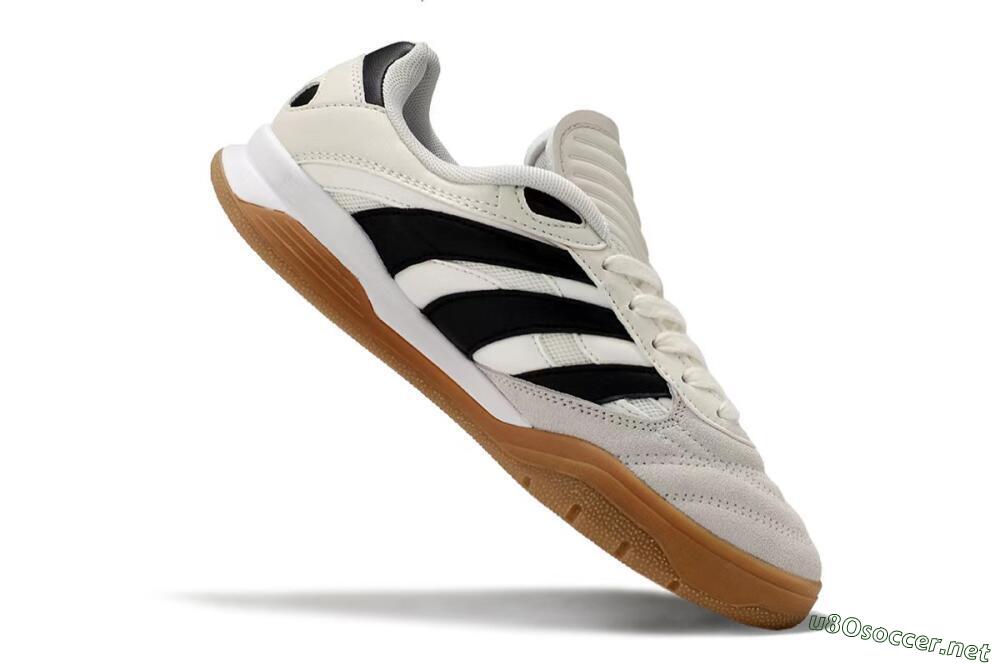 Unisex Adidas Predator Mundial IC Football Shoes - Beige/Black/Brown 4