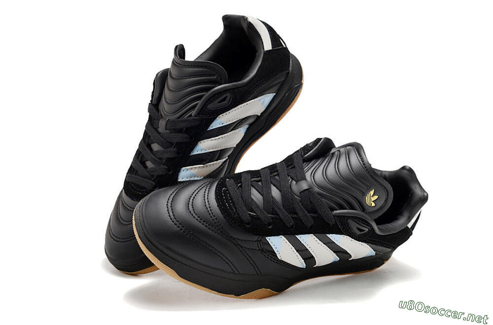 Unisex Adidas Predator Mundial IC Football Shoes - Black/White/Blue 3