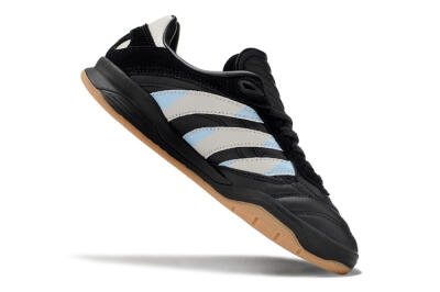Unisex Adidas Predator Mundial IC Football Shoes - Black/White/Blue