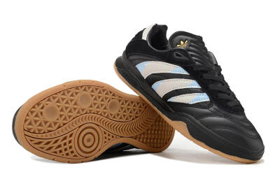 Unisex Adidas Predator Mundial IC Football Shoes - Black/White/Blue