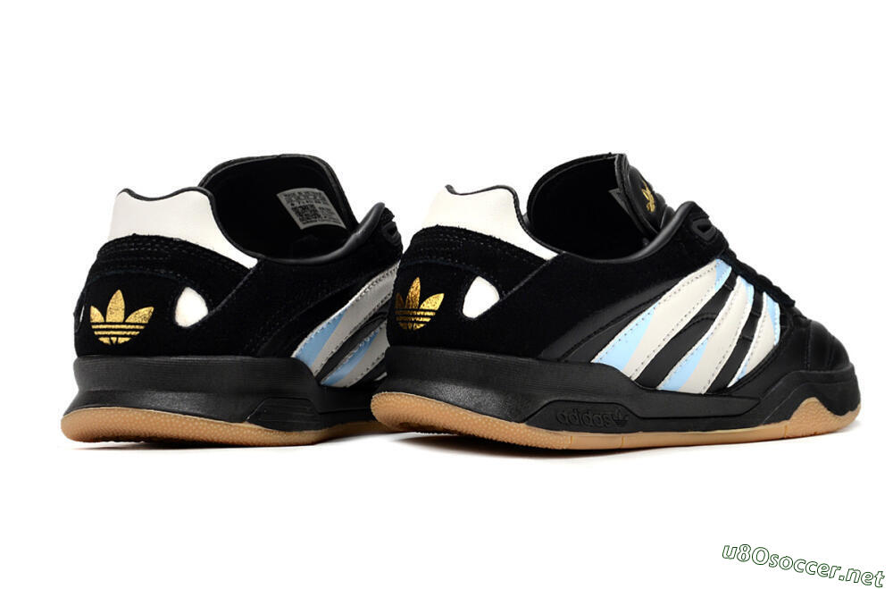 Unisex Adidas Predator Mundial IC Football Shoes - Black/White/Blue 6