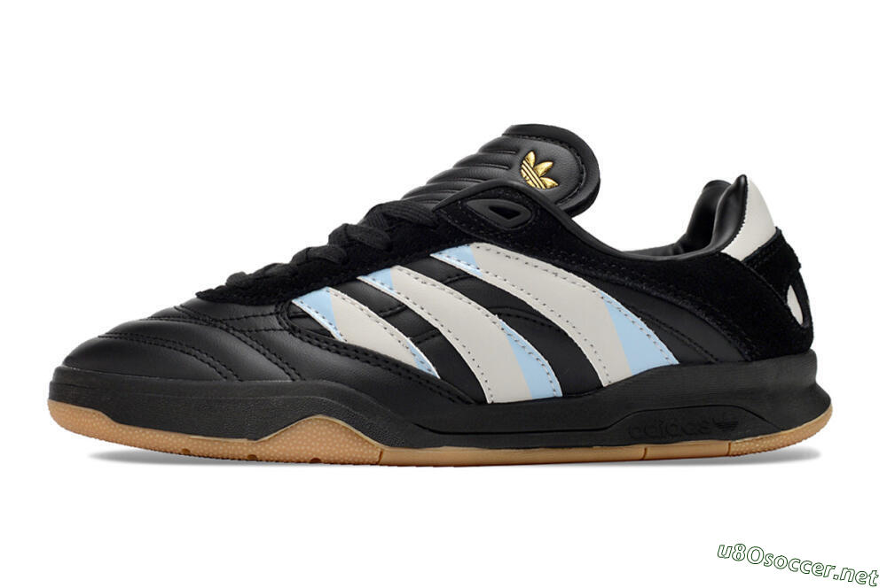 Unisex Adidas Predator Mundial IC Football Shoes - Black/White/Blue 0