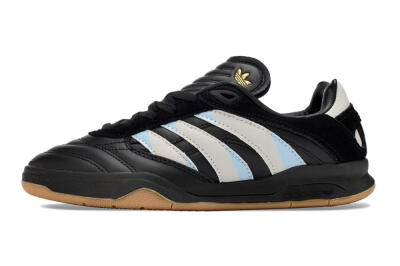 Unisex Adidas Predator Mundial IC Football Shoes - Black/White/Blue