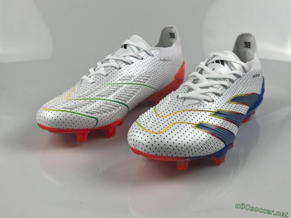 Men's Adidas Predator 24 Elite Euphoria FG Football Boots - White/Silver/Blue