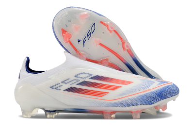 Men's Adidas F50 Elite Laceless FG Football Boots - Blue/Red/Beige