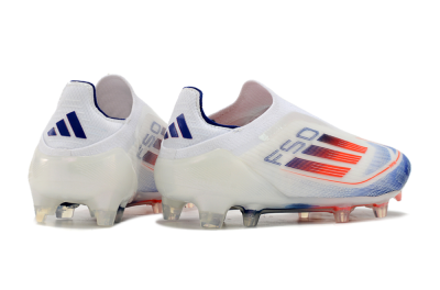 Men's Adidas F50 Elite Laceless FG Football Boots - Blue/Red/Beige