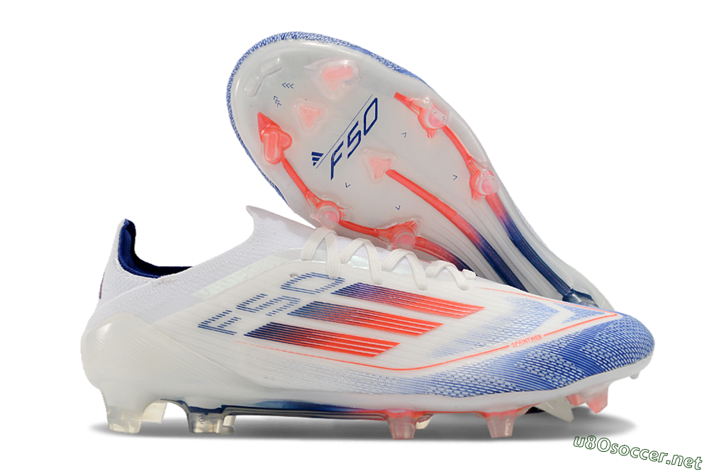 Men's Adidas F50 Elite FG Football Boots - Blue/Red/Beige 2