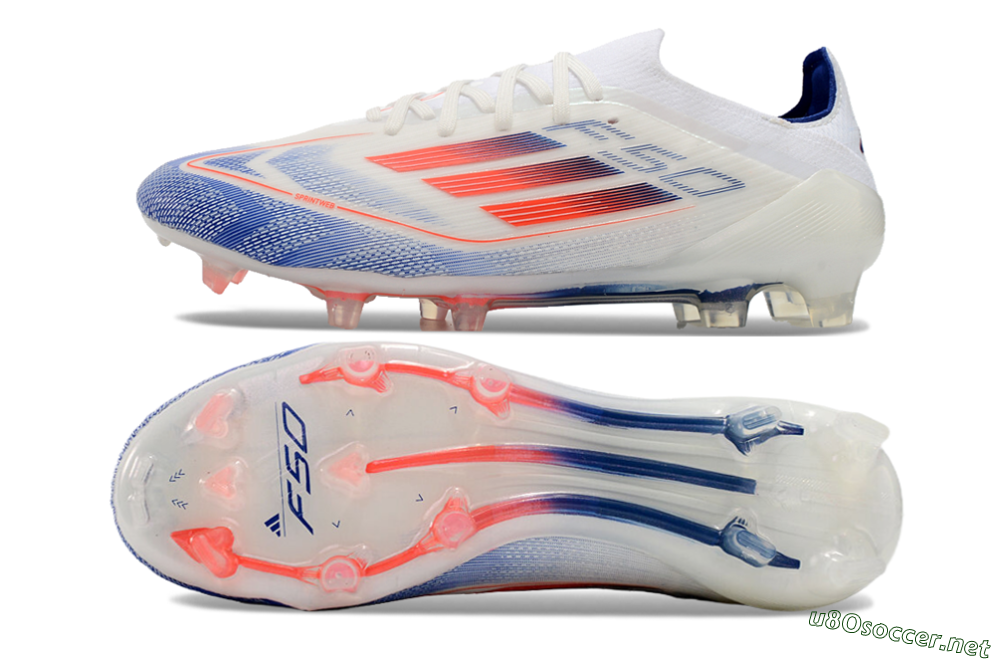 Men's Adidas F50 Elite FG Football Boots - Blue/Red/Beige 1