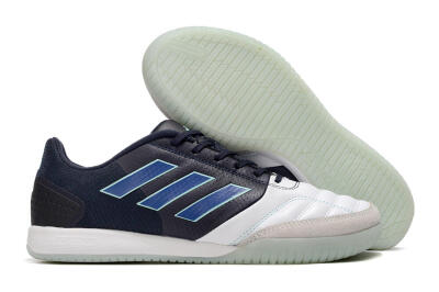 Men's Adidas Top Sala Competition IC Football Shoes - White/Black/Blue