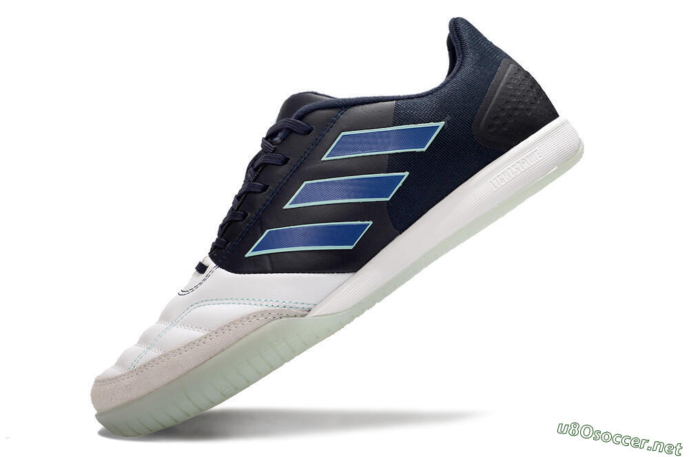 Men's Adidas Top Sala Competition IC Football Shoes - White/Black/Blue 5