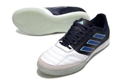 Men's Adidas Top Sala Competition IC Football Shoes - White/Black/Blue