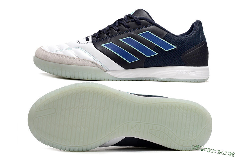 Men's Adidas Top Sala Competition IC Football Shoes - White/Black/Blue 1