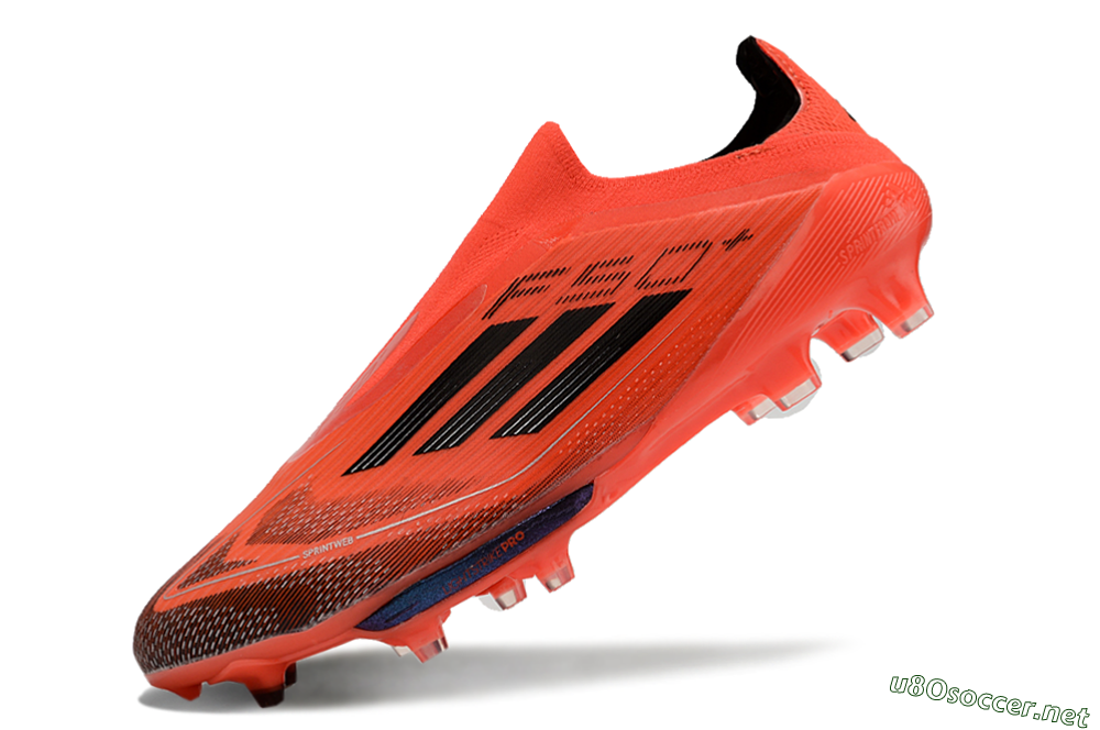 Men's Adidas F50 Lightstrike Pro Laceless FG Football Boots - Red/Black/White 5