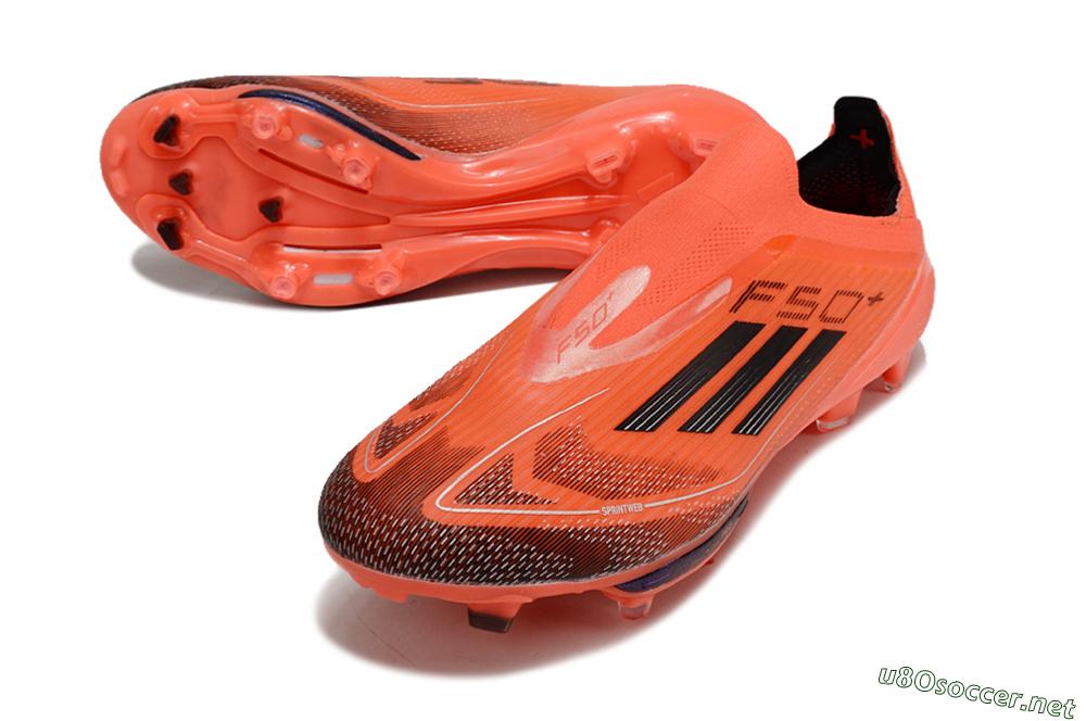 Men's Adidas F50 Lightstrike Pro Laceless FG Football Boots - Red/Black/White 3