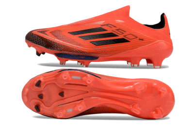 Men's Adidas F50 Lightstrike Pro Laceless FG Football Boots - Red/Black/White