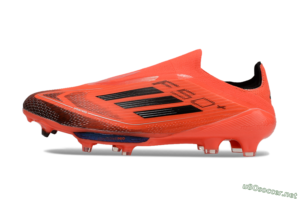 Men's Adidas F50 Lightstrike Pro Laceless FG Football Boots - Red/Black/White 0