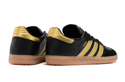 Men's Adidas Samba Messi Indoor IC Football Shoes - Black/Gold/Brown