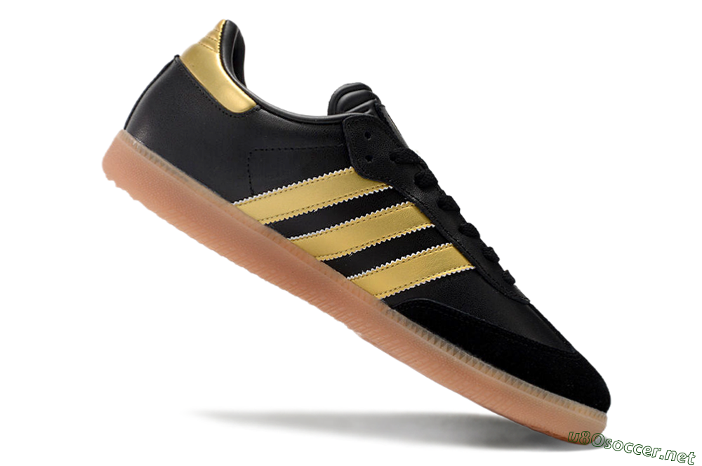 Men's Adidas Samba Messi Indoor IC Football Shoes - Black/Gold/Brown 4