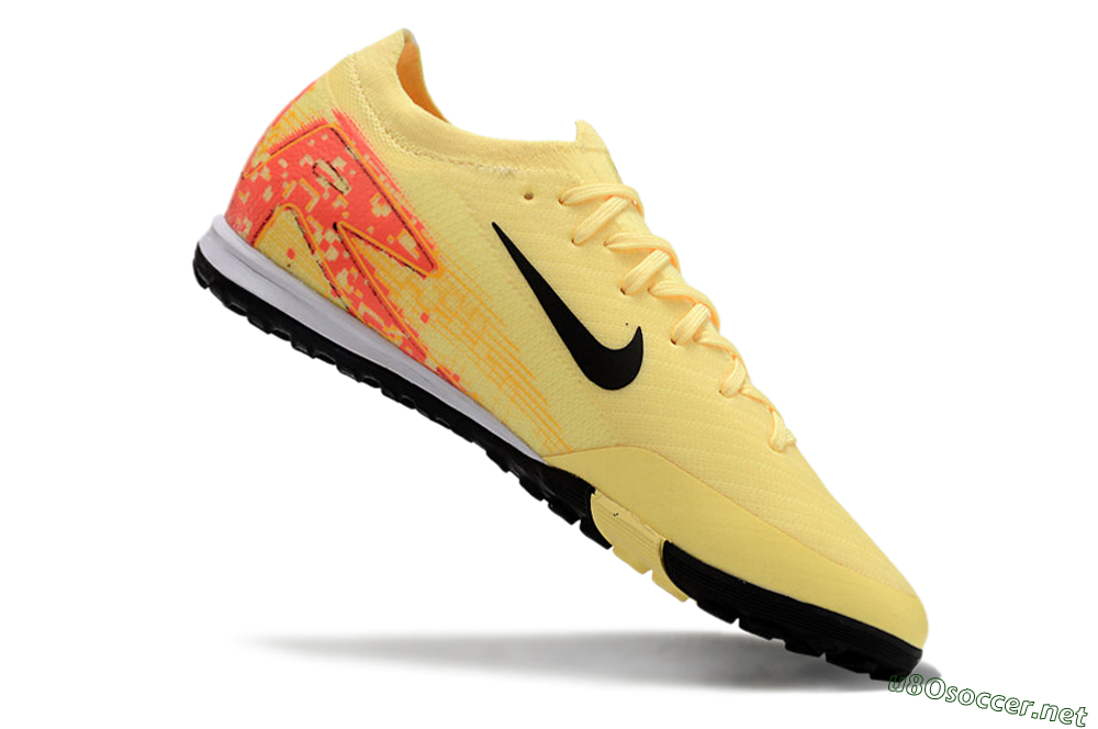Men's Nike Air Zoom Mercurial Vapor 16 Elit TF Football Shoes - Yellow/Black/Red 4