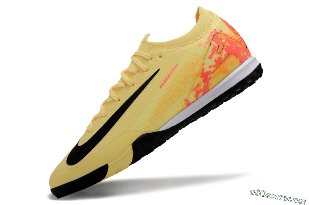 Men's Nike Air Zoom Mercurial Vapor 16 Elit TF Football Shoes - Yellow/Black/Red 5