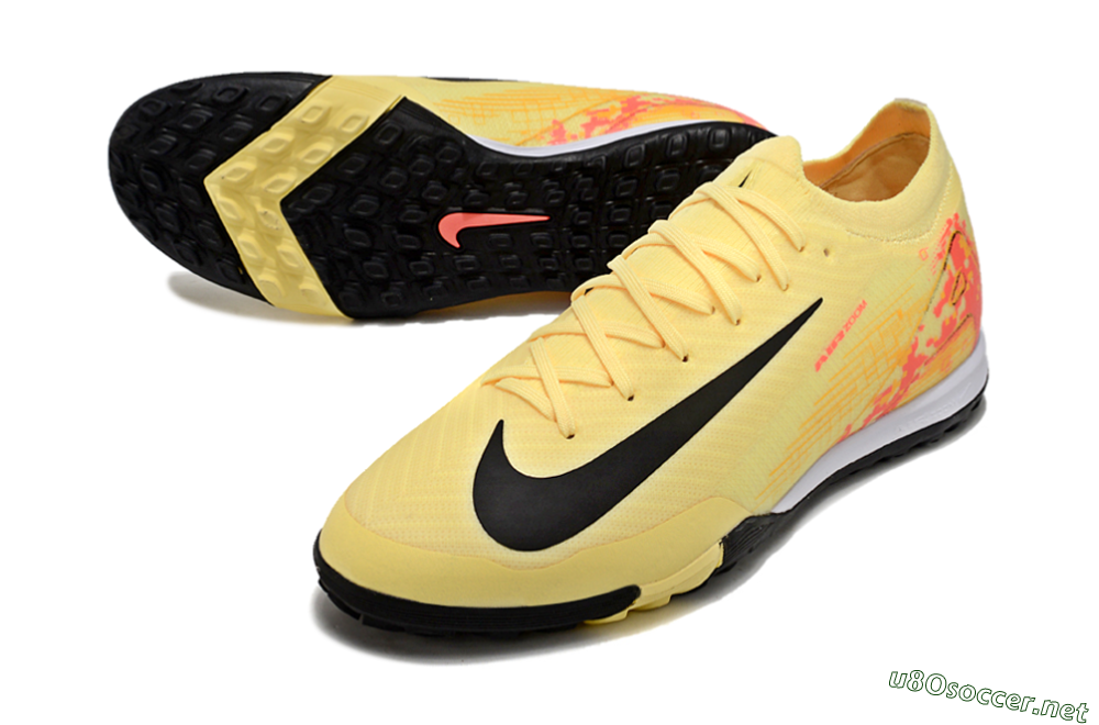 Men's Nike Air Zoom Mercurial Vapor 16 Elit TF Football Shoes - Yellow/Black/Red 3