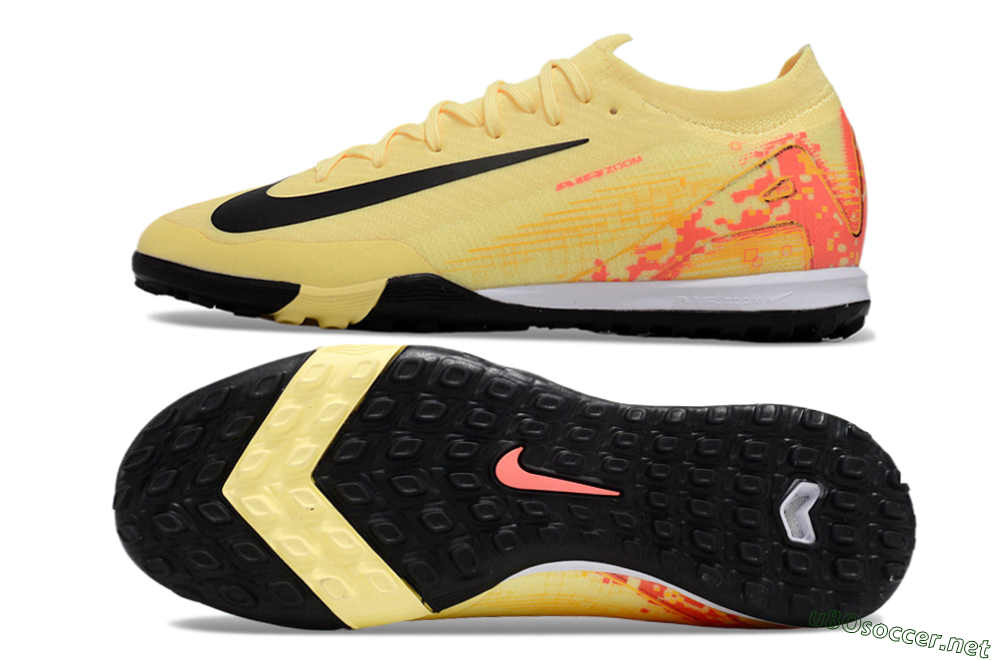 Men's Nike Air Zoom Mercurial Vapor 16 Elit TF Football Shoes - Yellow/Black/Red 1