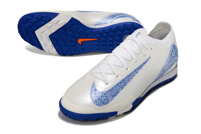 Men's Nike Air Zoom Mercurial Vapor 16 Elit TF Football Shoes - White/Racer Blue
