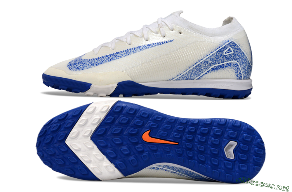 Men's Nike Air Zoom Mercurial Vapor 16 Elit TF Football Shoes - White/Racer Blue 1
