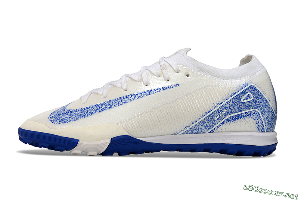 Men's Nike Air Zoom Mercurial Vapor 16 Elit TF Football Shoes - White/Racer Blue 0