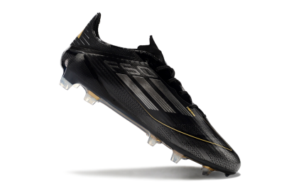 Men's Adidas F50 Elite FG Football Boots - Black/Silver/Gold