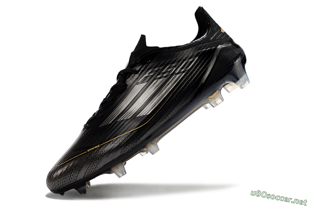Men's Adidas F50 Elite FG Football Boots - Black/Silver/Gold 5