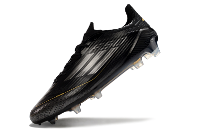 Men's Adidas F50 Elite FG Football Boots - Black/Silver/Gold
