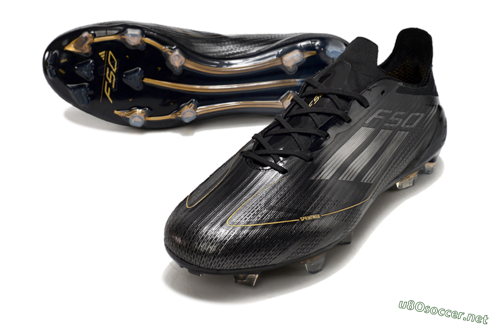 Men's Adidas F50 Elite FG Football Boots - Black/Silver/Gold 3