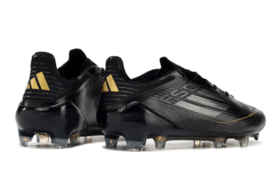 Men's Adidas F50 Elite FG Football Boots - Black/Silver/Gold