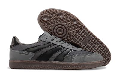 Men's Adidas Predator 24 League Low IC Football Shoes - Grey/Black/Brown