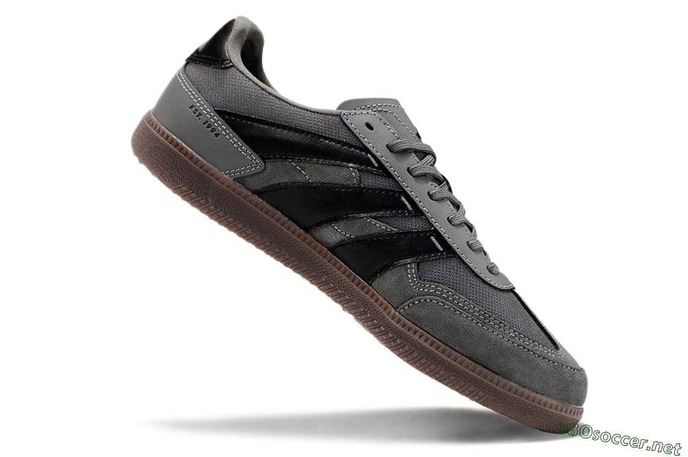 Men's Adidas Predator 24 League Low IC Football Shoes - Grey/Black/Brown 4