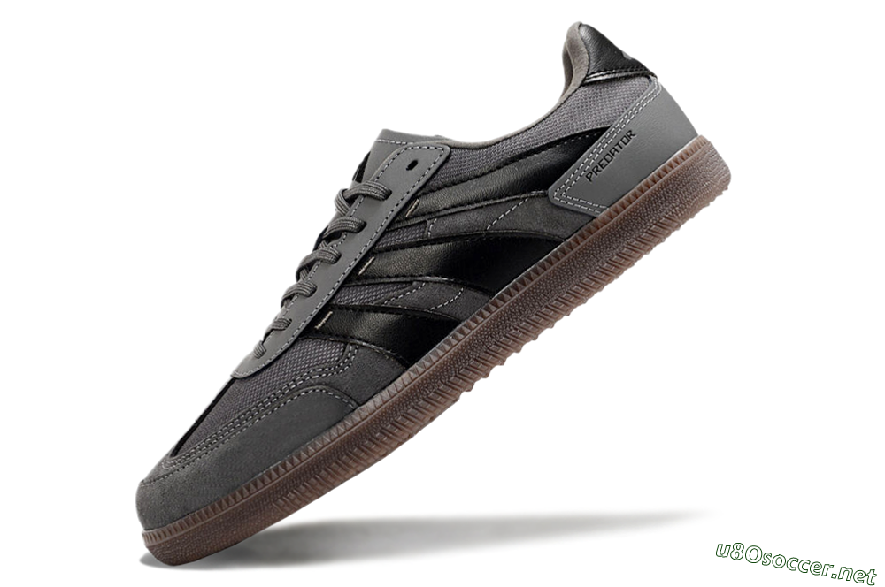 Men's Adidas Predator 24 League Low IC Football Shoes - Grey/Black/Brown 5