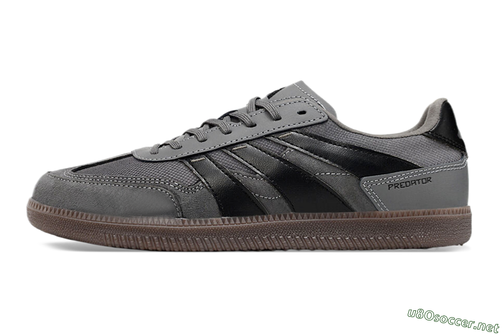 Men's Adidas Predator 24 League Low IC Football Shoes - Grey/Black/Brown 0