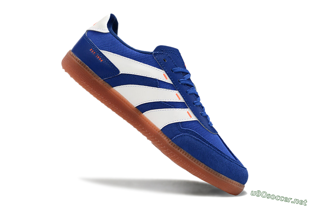 Men's Adidas Predator 24 League Low IC Football Shoes - Blue/White/Brown 4