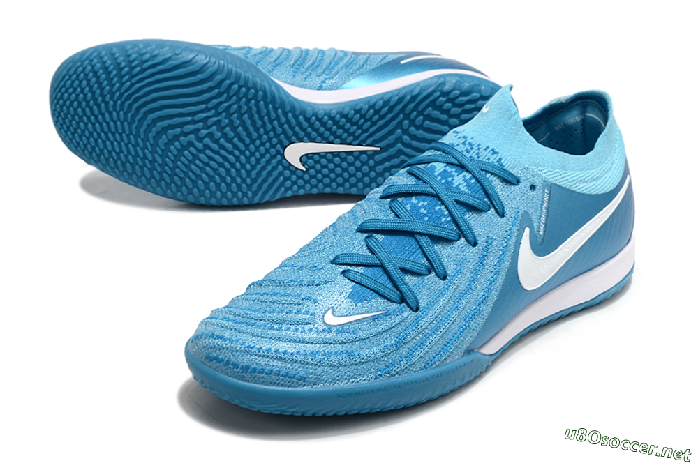 Men's Nike Phantom GX 2 Elite IC Football Shoes - Blue Fury/White 3