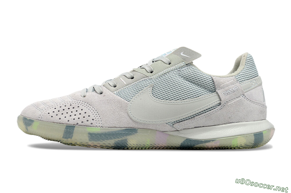 Men's Nike Street Gato IC Football Shoes - Grey/Green/Mint 0