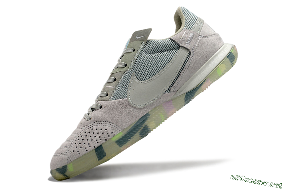 Men's Nike Street Gato IC Football Shoes - Grey/Green/Mint 5