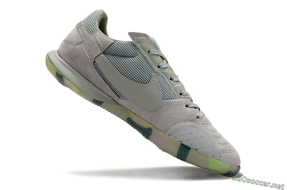 Men's Nike Street Gato IC Football Shoes - Grey/Green/Mint 4