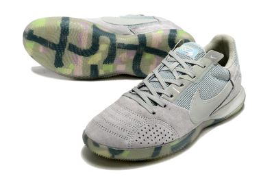 Men's Nike Street Gato IC Football Shoes - Grey/Green/Mint