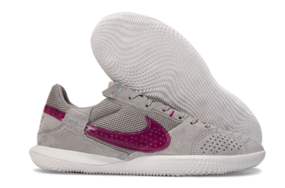 Men's Nike Street Gato IC Football Shoes - Grey/Purple/White