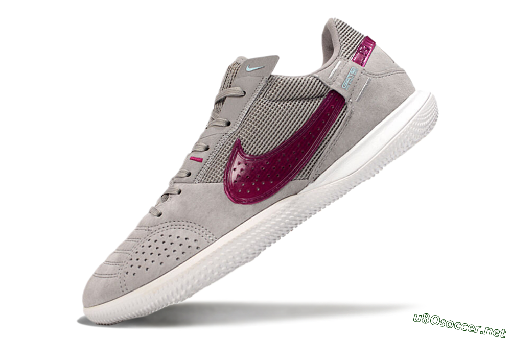Men's Nike Street Gato IC Football Shoes - Grey/Purple/White 5