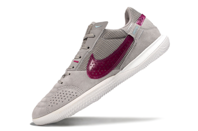 Men's Nike Street Gato IC Football Shoes - Grey/Purple/White