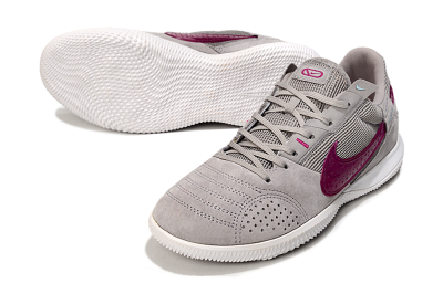Men's Nike Street Gato IC Football Shoes - Grey/Purple/White