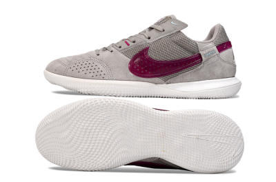 Men's Nike Street Gato IC Football Shoes - Grey/Purple/White