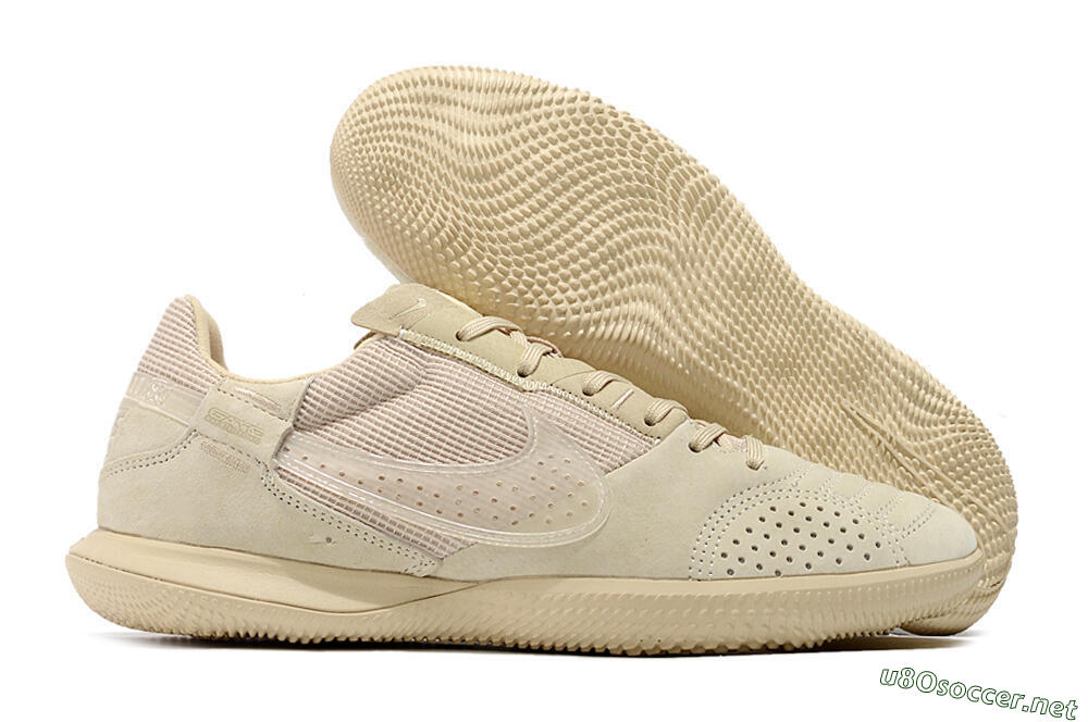 Men's Nike Street Gato IC Football Shoes - Beige/Beige 2